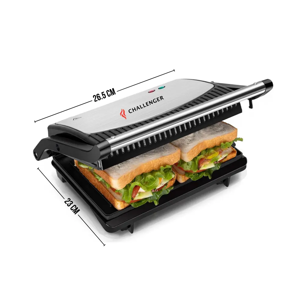 ASADOR PANINI SANDWICHERA TEFLON NEGRA CHALLENGER