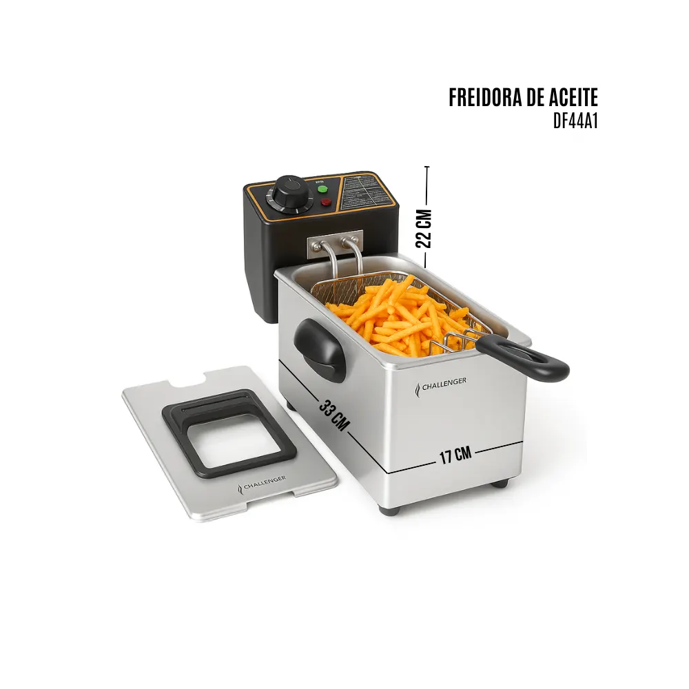 FREIDORA DE ACEITE 4 LITROS 1.600W CHALLENGER